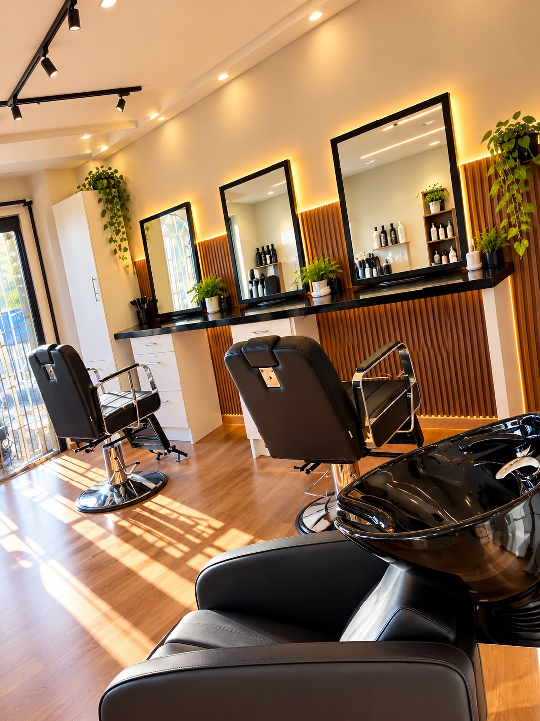 Stylist at Mander working with a client